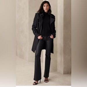 Vegan Leather Mid Rise Bootcut Jean